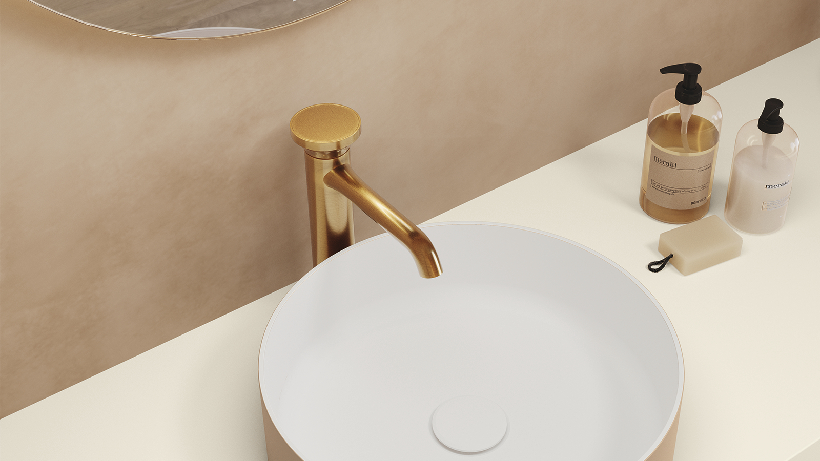 Zenon- Rin nadgradni umivaonik 39x39, Oro viejo - Slika 2