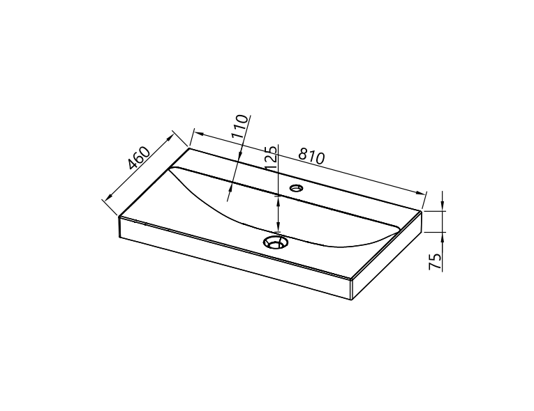 Kolpa san - keramički umivaonik za ormariće Storia US - Slika 3