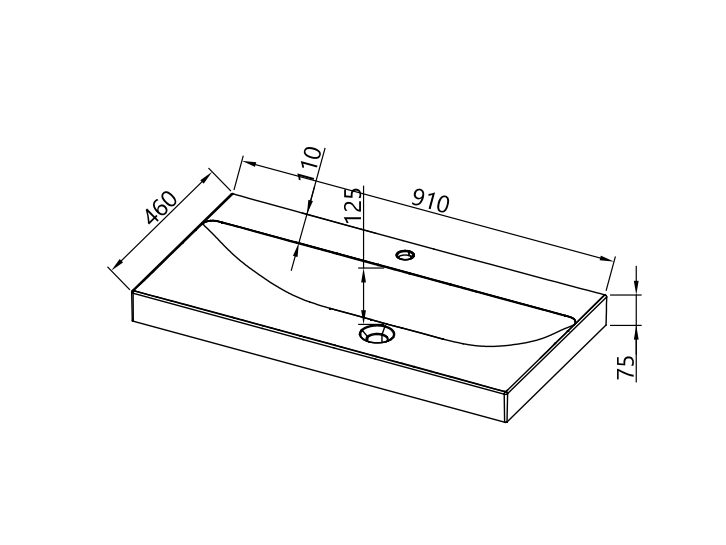 Kolpa san - keramički umivaonik za ormariće Storia US - Slika 5