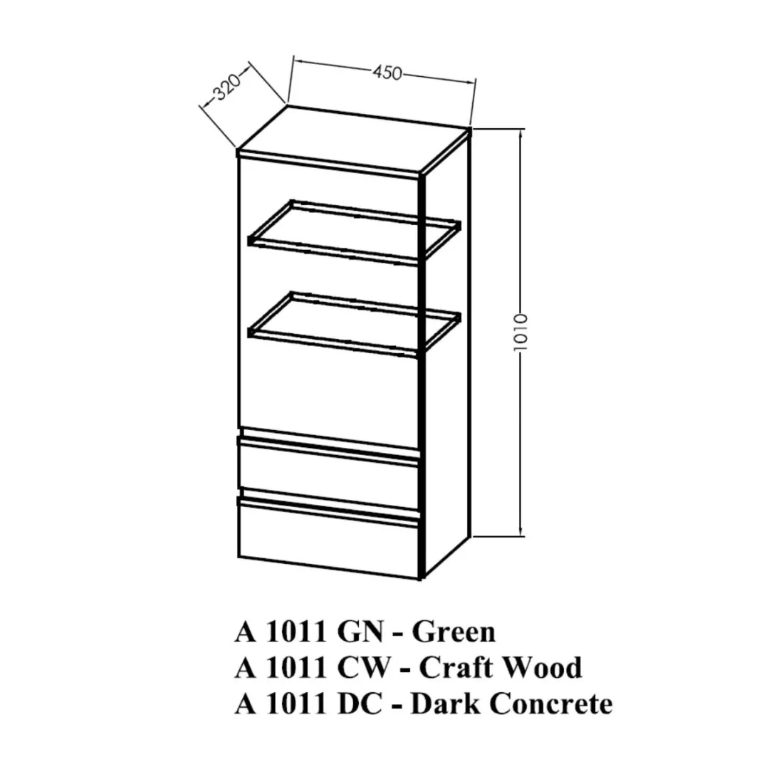 Kolpa san - Alexis vertikala sa vratima i fiokom A 1001, vise boja - Slika 4