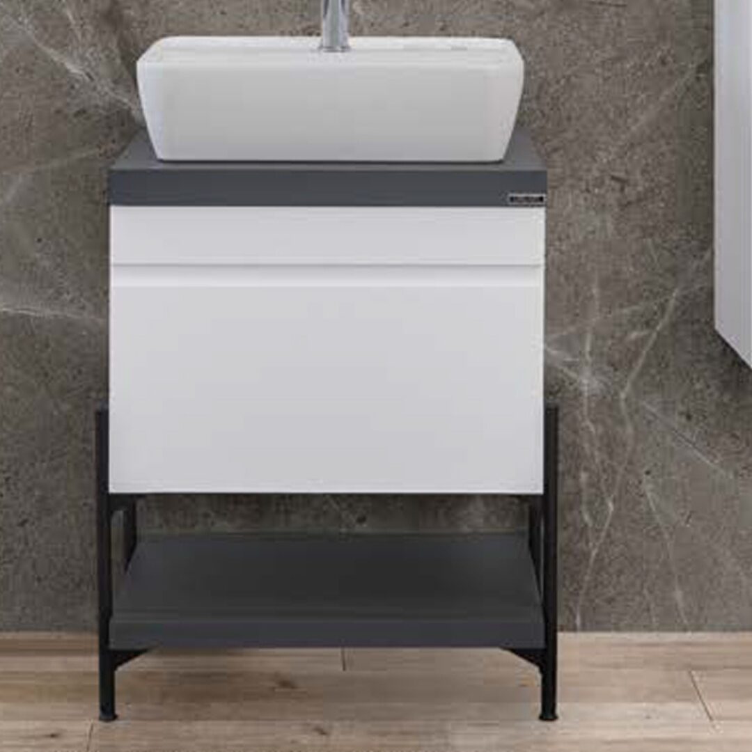 Polica sa nogicama za LINEART Style ormarić, Grey White